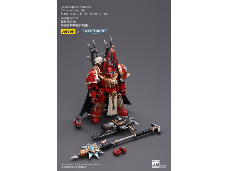 Joy Toy Crimson Slaughter Sorcerer Lord in Terminator Armour Chaos Space Marines Joy Toy