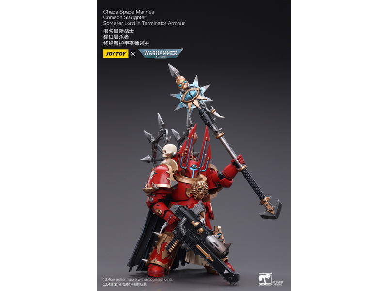 Joy Toy Crimson Slaughter Sorcerer Lord in Terminator Armour Chaos Space Marines Joy Toy