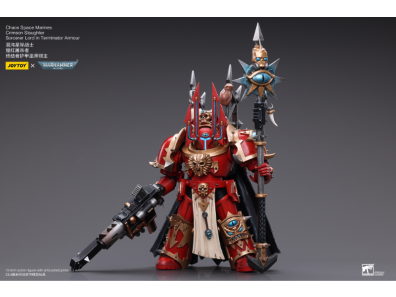 Joy Toy Crimson Slaughter Sorcerer Lord in Terminator Armour Chaos Space Marines Joy Toy