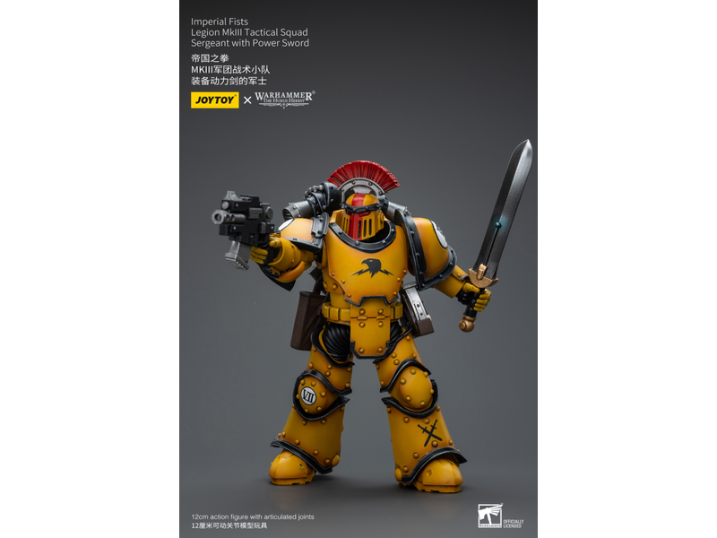Joy Toy Legion MkIII Tactical Squad Sergeant with Power Sword Imperial Fists Joy Toy