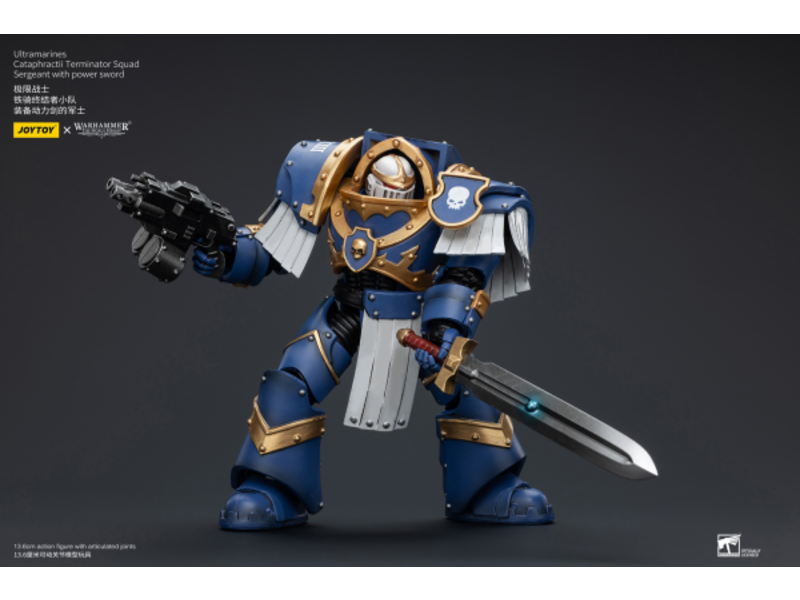 Joy Toy Cataphractii Terminator Squad Sergeant with Power Sword Ultramarines Joy Toy
