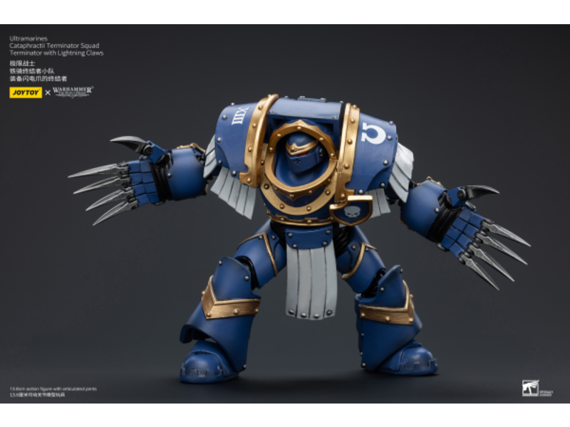 Joy Toy Cataphractii Terminator Squad Terminator with Lightning Claws Ultramarines