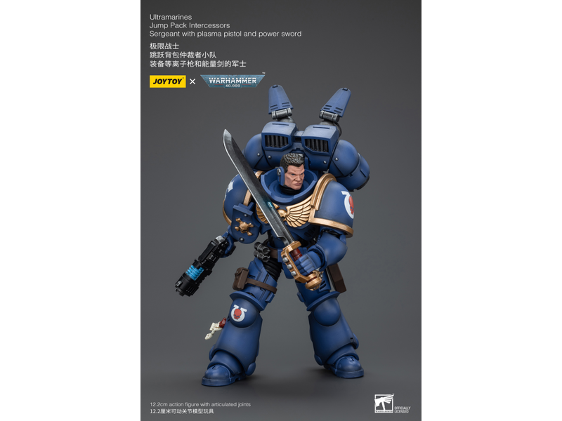 Joy Toy Jump Pack Intercessors Sergeant With Plasma Pistol And Power Sword Ultramarines