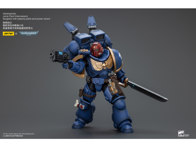 Joy Toy Jump Pack Intercessors Sergeant With Plasma Pistol And Power Sword Ultramarines