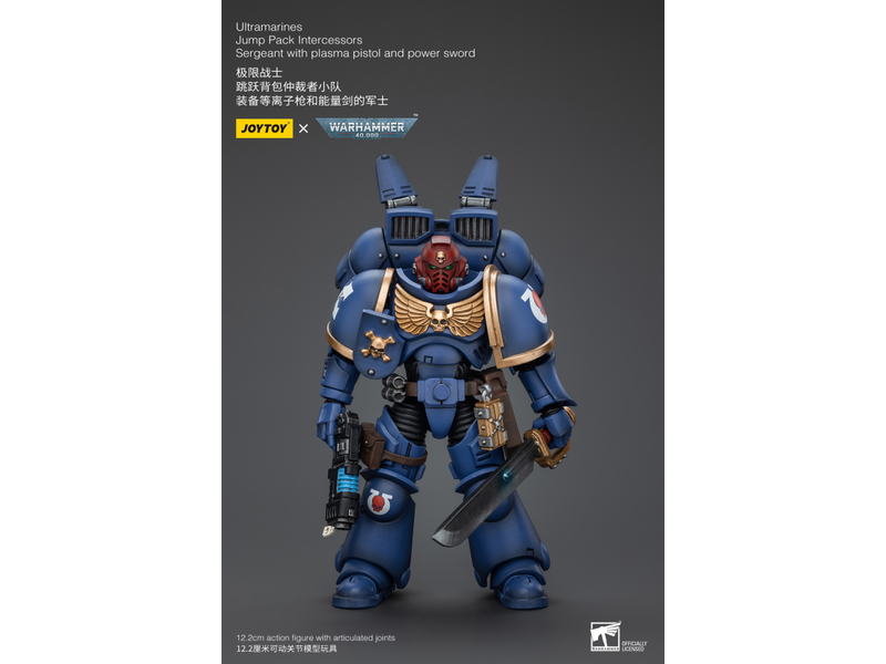 Joy Toy Jump Pack Intercessors Sergeant With Plasma Pistol And Power Sword Ultramarines