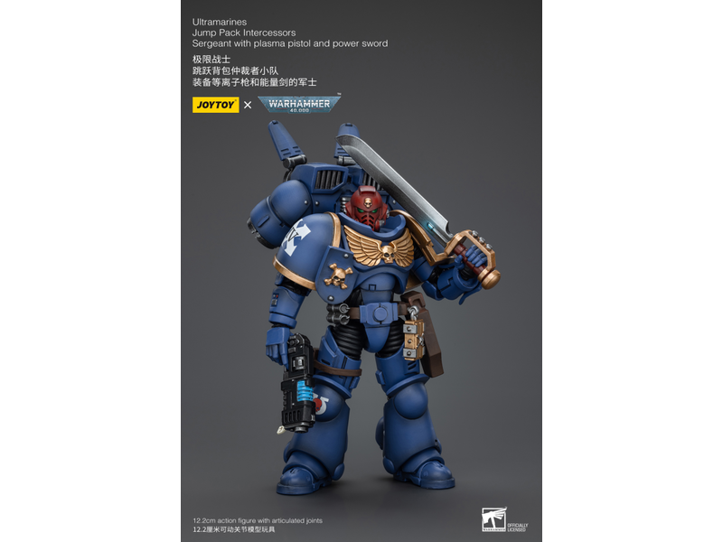 Joy Toy Jump Pack Intercessors Sergeant With Plasma Pistol And Power Sword Ultramarines