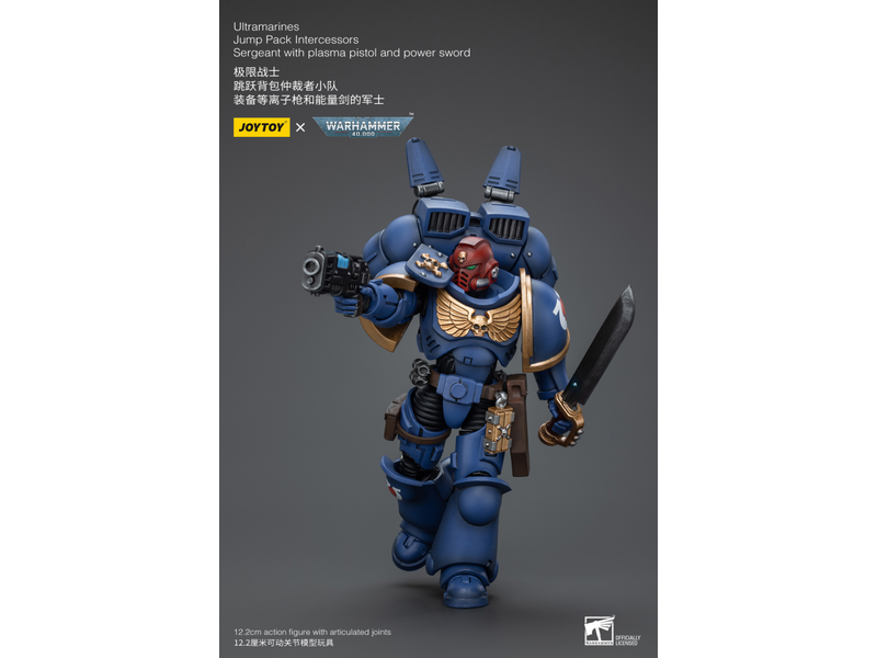 Joy Toy Jump Pack Intercessors Sergeant With Plasma Pistol And Power Sword Ultramarines