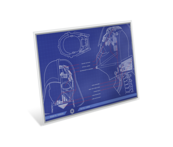 AGORO Star Wars™ Darth Vader Helmet™ Blueprint Foil 1oz Silver Collectible Foil
