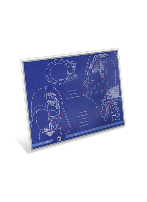 AGORO Star Wars™ Darth Vader Helmet™ Blueprint Foil 1oz Silver Collectible Foil
