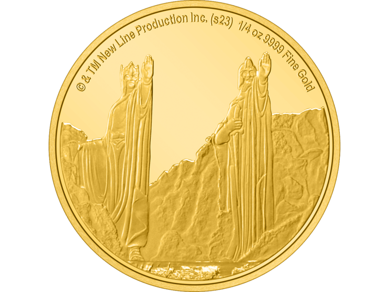 Agoro AGORO Warner LOTR - Middle Earth - Argonath 1/4oz Gold 2023