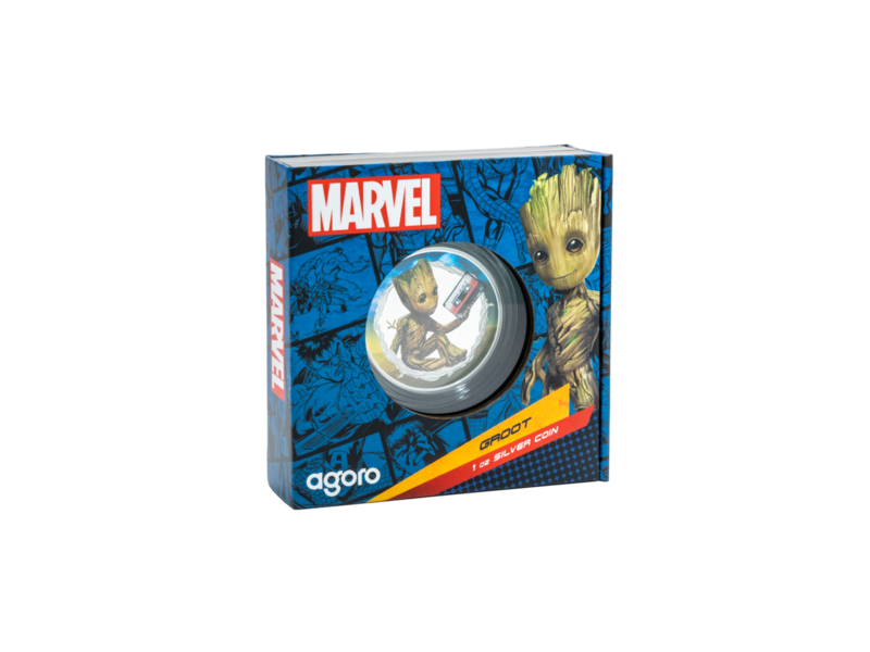 Agoro AGORO Marvel - Guardians of the Galaxy - Groot 1oz Silver Coin