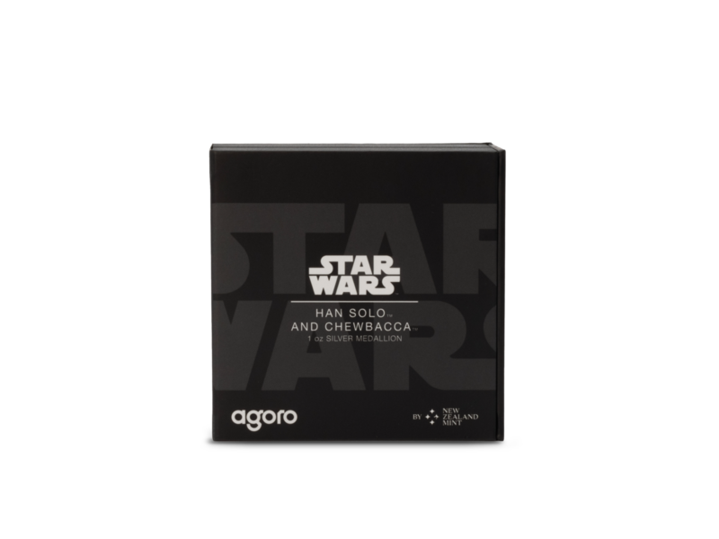 Agoro AGORO Star Wars Allies - Han Solo & Chewbacca 1oz Silver Medallion