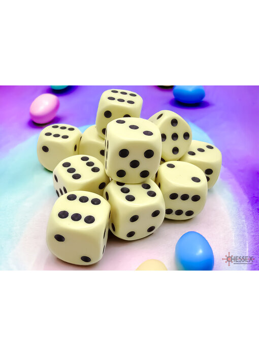 Opaque 12d6 Pastel Yellow/black 16mm