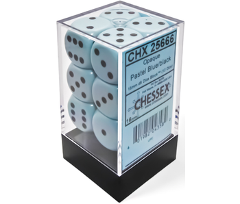Opaque 12d6 Pastel Blue/black 16mm