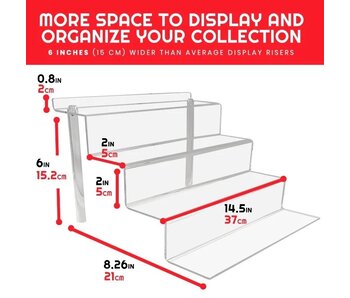 EvoRetro Acrylic Display Stand 4-step 2pk