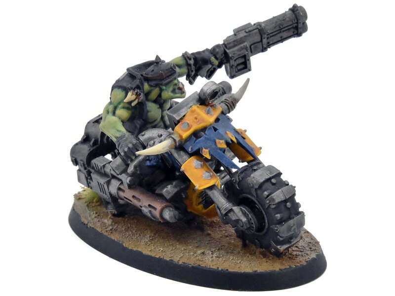 Games Workshop ORKS Ork Warbiker Boss #1 PRO PAINTED Warhammer 40K