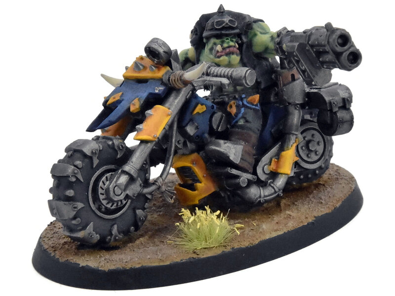 Games Workshop ORKS Ork Warbiker Boss #1 PRO PAINTED Warhammer 40K