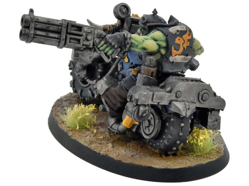 Games Workshop ORKS Ork Warbiker Boss #1 PRO PAINTED Warhammer 40K