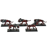 Games Workshop CHAOS 5 Flesh Hounds Of Khorne #1 METAL Warhammer Fantasy
