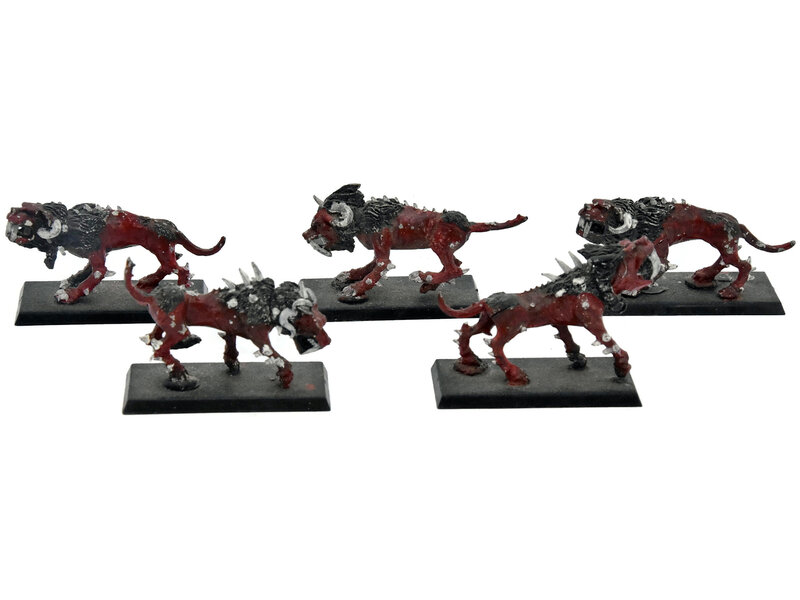 Games Workshop CHAOS 5 Flesh Hounds Of Khorne #1 METAL Warhammer Fantasy