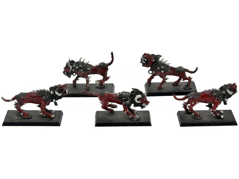 Games Workshop CHAOS 5 Flesh Hounds Of Khorne #1 METAL Warhammer Fantasy