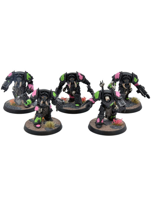 CHAOS SPACE MARINES 5 Terminators #1 WELL PAINTED Emperor's Children 40K