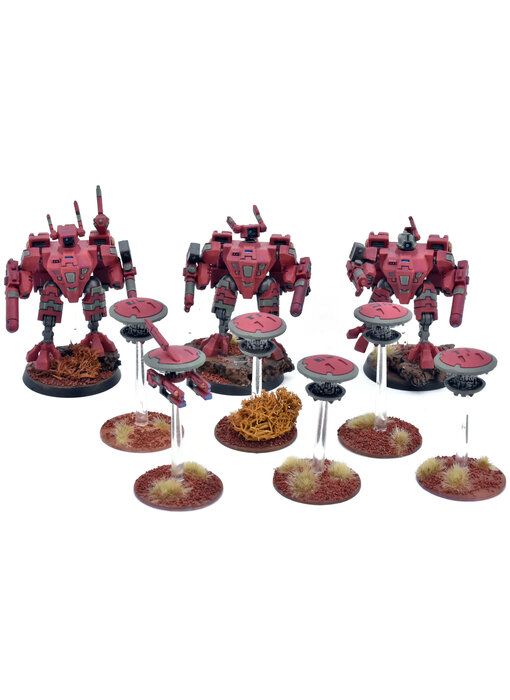TAU EMPIRE 3 Xv8 Crisis Battlesuits #2 WELL PAINTED Warhammer 40K