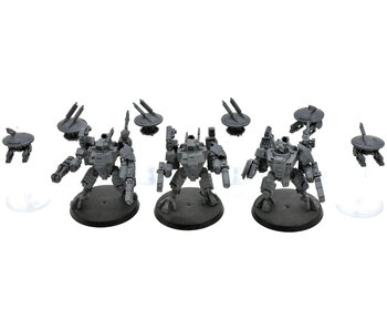 TAU EMPIRE 3 Xv8 Crisis Battlesuits With Drones #1 Warhammer 40K