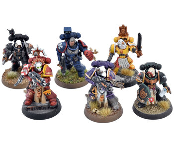 SPACE MARINES 6 Various Veterans #1 WELL PAINTED Warhammer 40K deathwatch