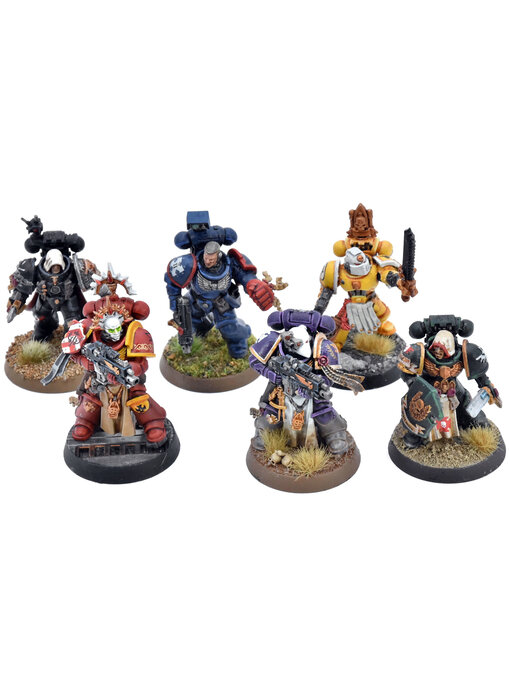 SPACE MARINES 6 Various Veterans #1 WELL PAINTED Warhammer 40K deathwatch