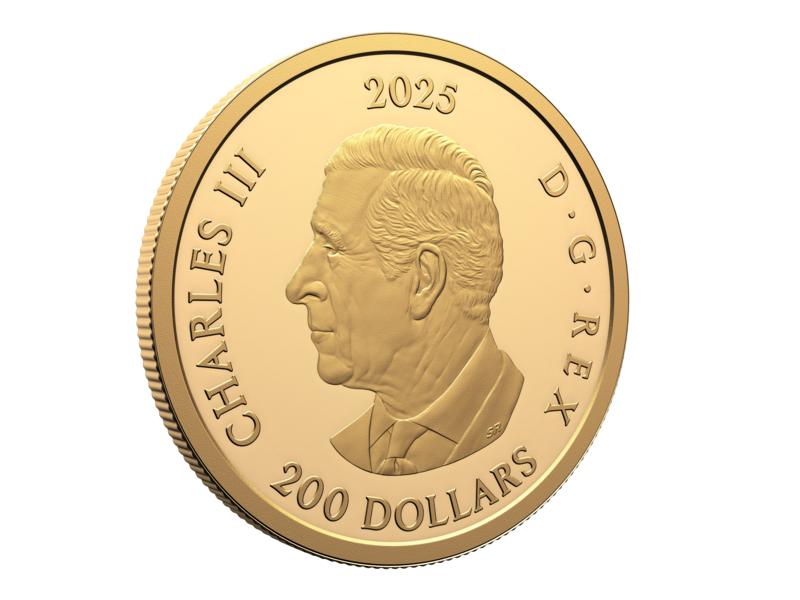Pièce de 200 $ en or pur 2025 – Trio de feuilles d’érable