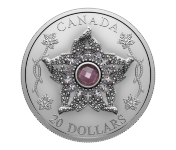 Pièce de 20 $ en argent fin – Broche de diamants Williamson