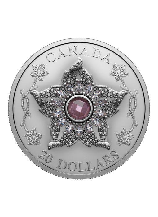 Pièce de 20 $ en argent fin – Broche de diamants Williamson