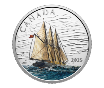 Tall Ships: Three-masted Schooner – $15 Fine Silver Coin