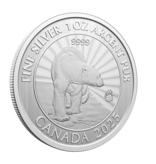 Monnaie Royale Canadienne 2025 The Majestic Polar Bear – 1 oz. $5 99.99% Pure Silver Coin (Premium Bullion)
