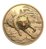 Monnaie Royale Canadienne Great Hunters: Grey Wolf – 1 oz. $200 Pure Gold Ultra High Relief Coin
