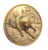 Monnaie Royale Canadienne Great Hunters: Grey Wolf – 1 oz. $200 Pure Gold Ultra High Relief Coin