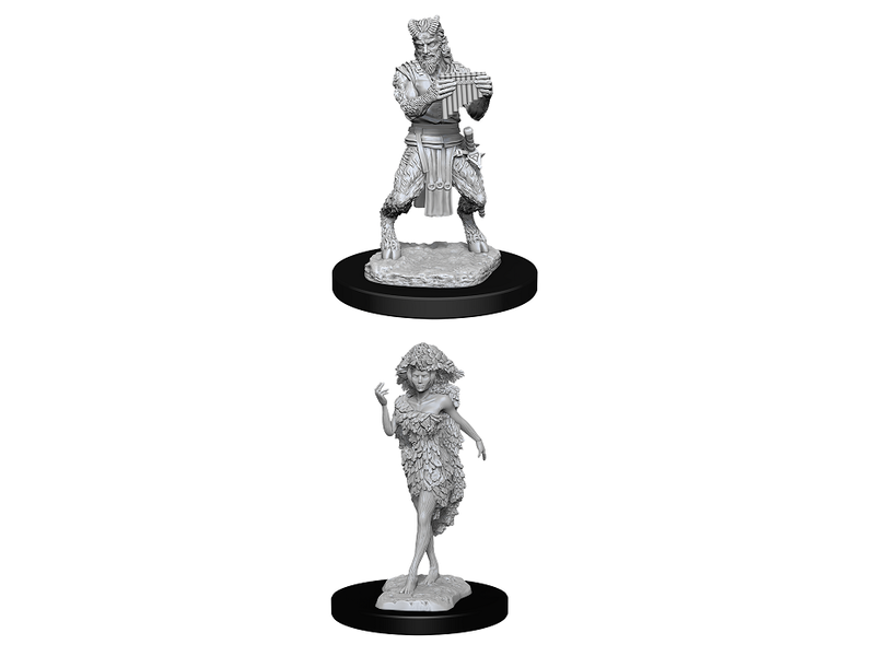 Wizkids D&D Unpainted Minis Wv11 Satyr And Dryad