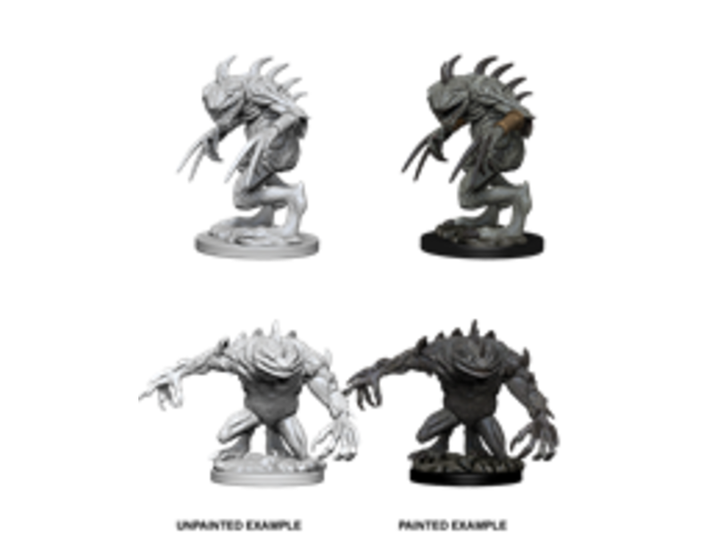 Wizkids D&D Unpainted Minis Wv5 Grey Slaad & Death Slaad