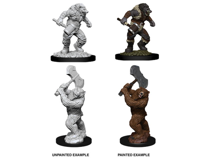 Wizkids D&D Unpainted Minis Wv9 Wereboar And Werebear
