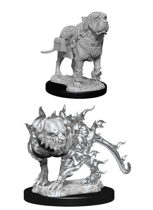 D&D Unpainted Minis Wv11 Mastif And Shadow Mastif