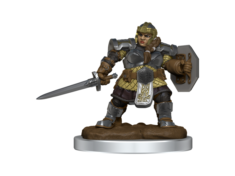 Wizkids D&D Unpainted Minis Wv16 Dwarf Fighter Female