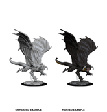 Wizkids D&D Unpainted Minis Wv8 Young Black Dragon