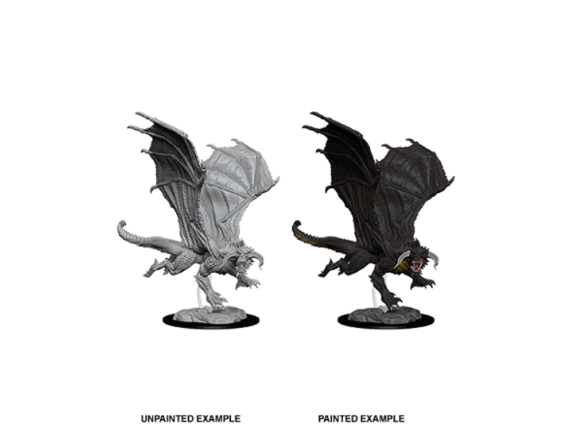 Wizkids D&D Unpainted Minis Wv8 Young Black Dragon