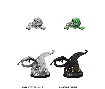 D&D Unpainted Minis Wv10 Black Dragon Wyrmling