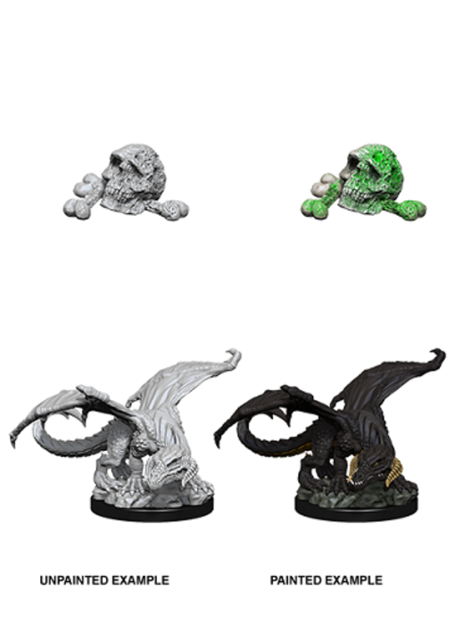 D&D Unpainted Minis Wv10 Black Dragon Wyrmling