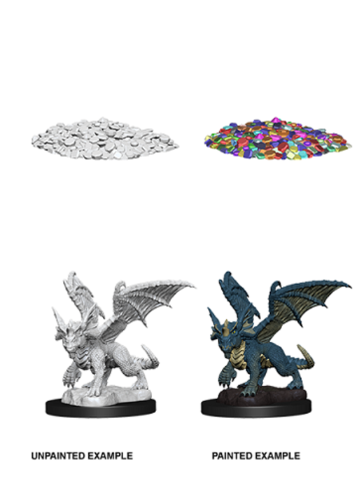 D&D Unpainted Minis Wv10 Blue Dragon Wyrmling