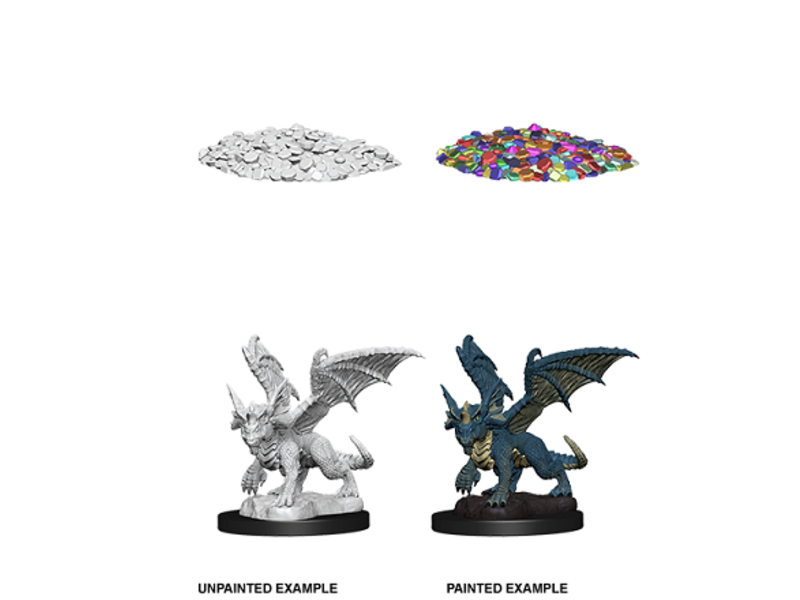 Wizkids D&D Unpainted Minis Wv10 Blue Dragon Wyrmling