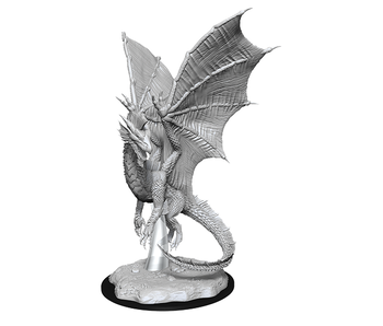 D&D Unpainted Minis Wv11 Young Silver Dragon