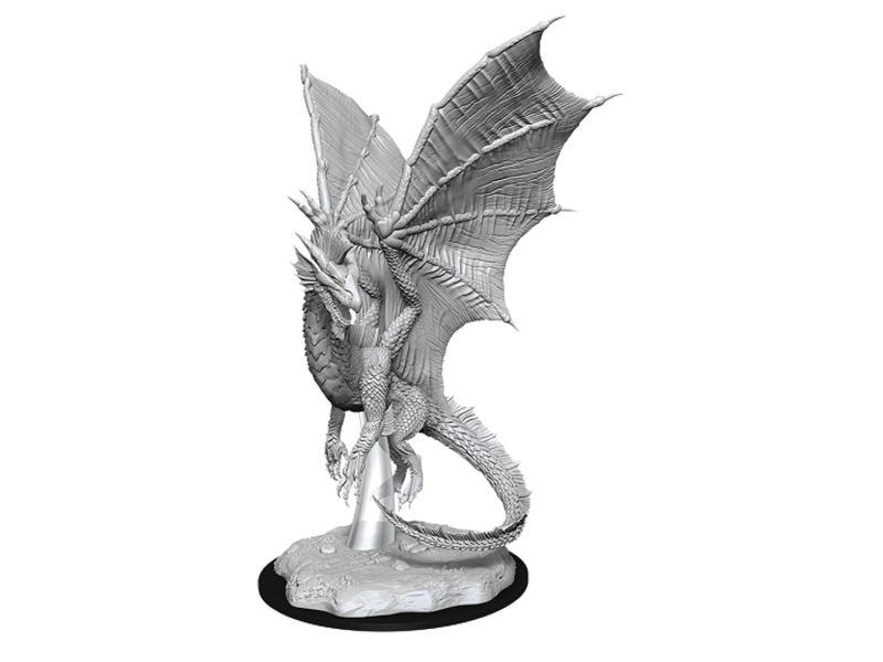 Wizkids D&D Unpainted Minis Wv11 Young Silver Dragon